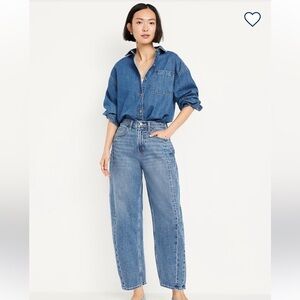 Old Navy High-Waisted Barrel Ankle Jeans - 10